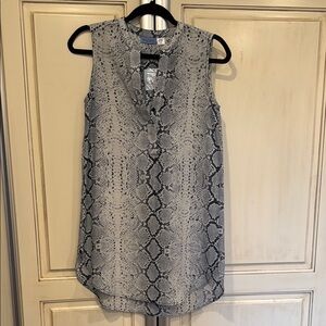 Acrobat silk xs blue snakeskin shirt dress NWT